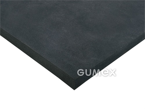 Mikroporöses Gummi 304/CM, 3mm, Breite 1000mm, Dichte 120kg/m3, EPDM, -40°C/+95°C, schwarz, 